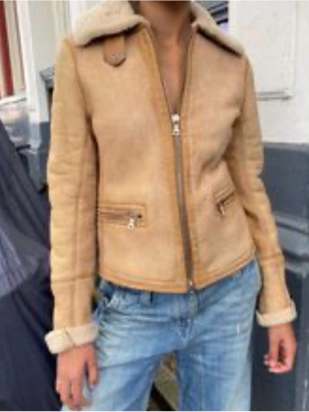 Prada Leather & Shearling Jacket size Tg.42